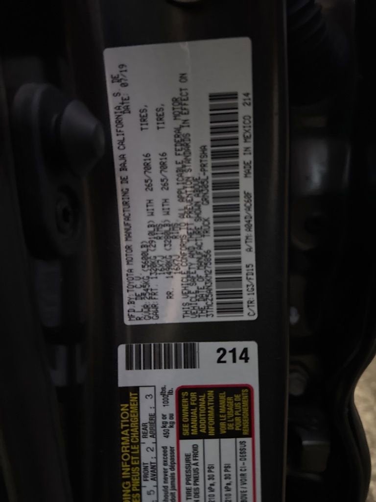 2019 Toyota Tacoma 4WD SR